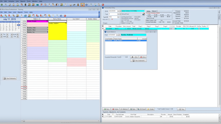 Medisoft Transaction Entry HIPAA Compliant Accounting Software